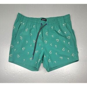 Bonobos Shorts Mens Large. Green Palm Tree Print Pull On Shorts‎ Casual Vacation